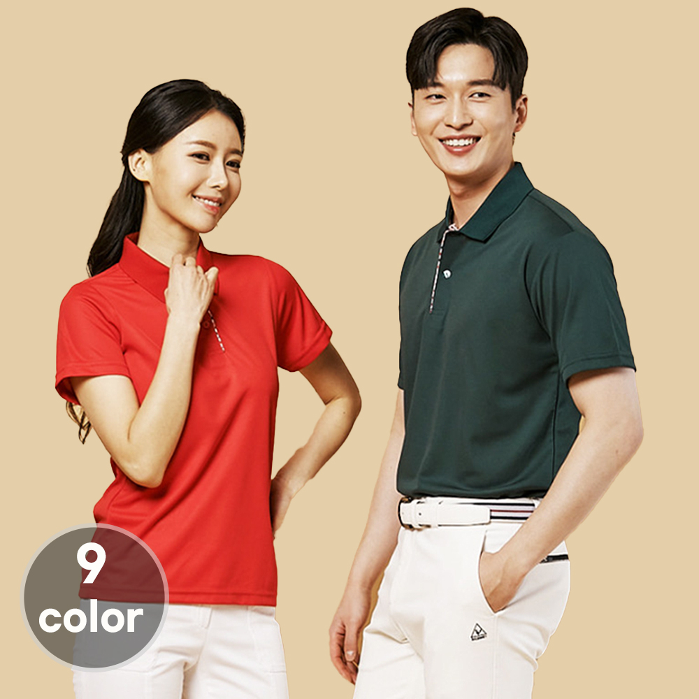 (9color)쿨론기능성체크카라반팔티셔츠 식당 음식점 가게티 단체티 홀서빙복 - 상세 이미지 3