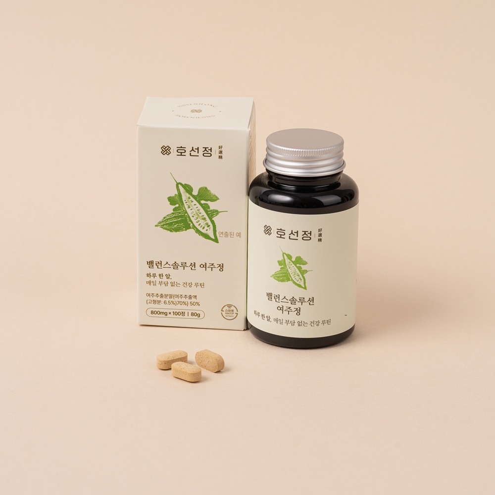 호선정 밸런스솔루션 프리미엄 여주정 여주환 국내산 800mg 100정, 1개 - 상세 이미지 4