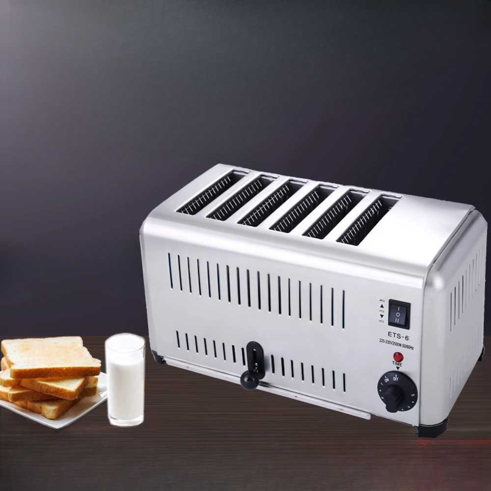 6구 전기 토스트기 식빵 토스터 브런치 간식 조리기 6피스 브러싱 (2cm) - 상세 이미지 2