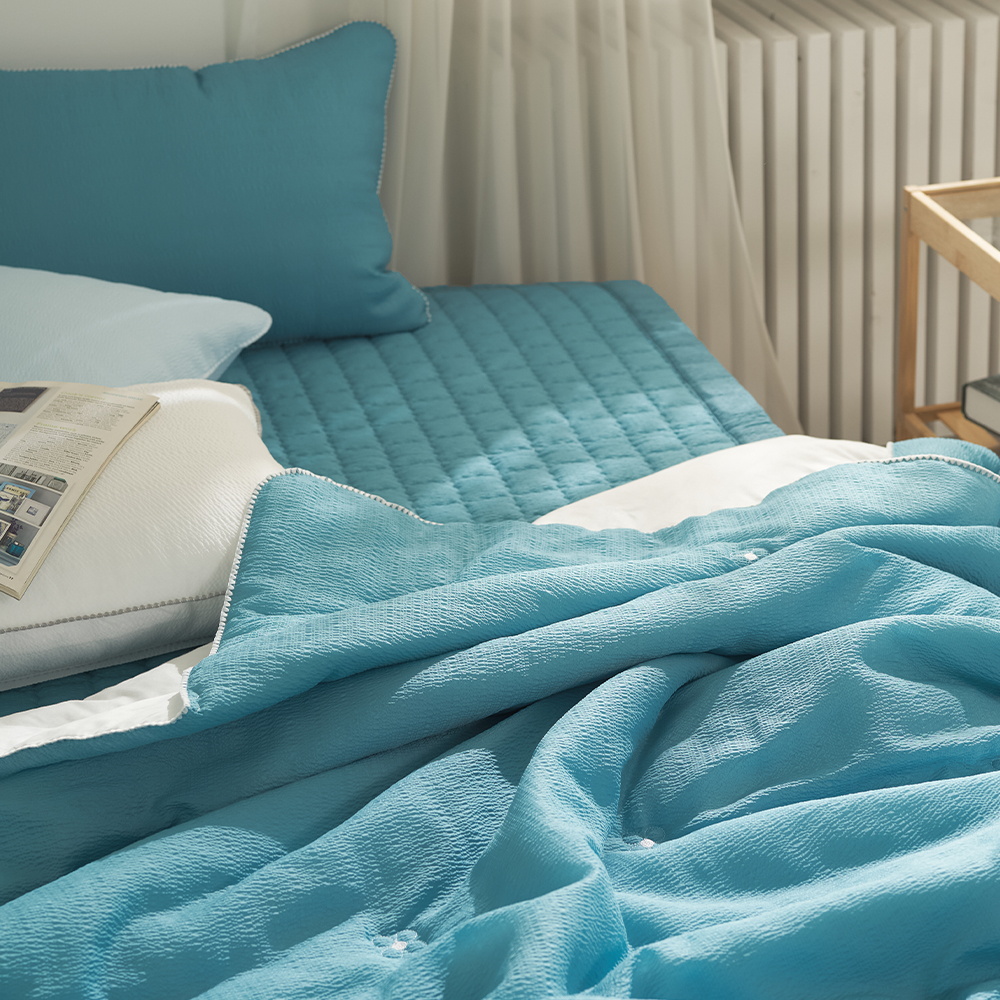 나라데코 순면 스노우리플 스프레드 시원한 여름이불 SS