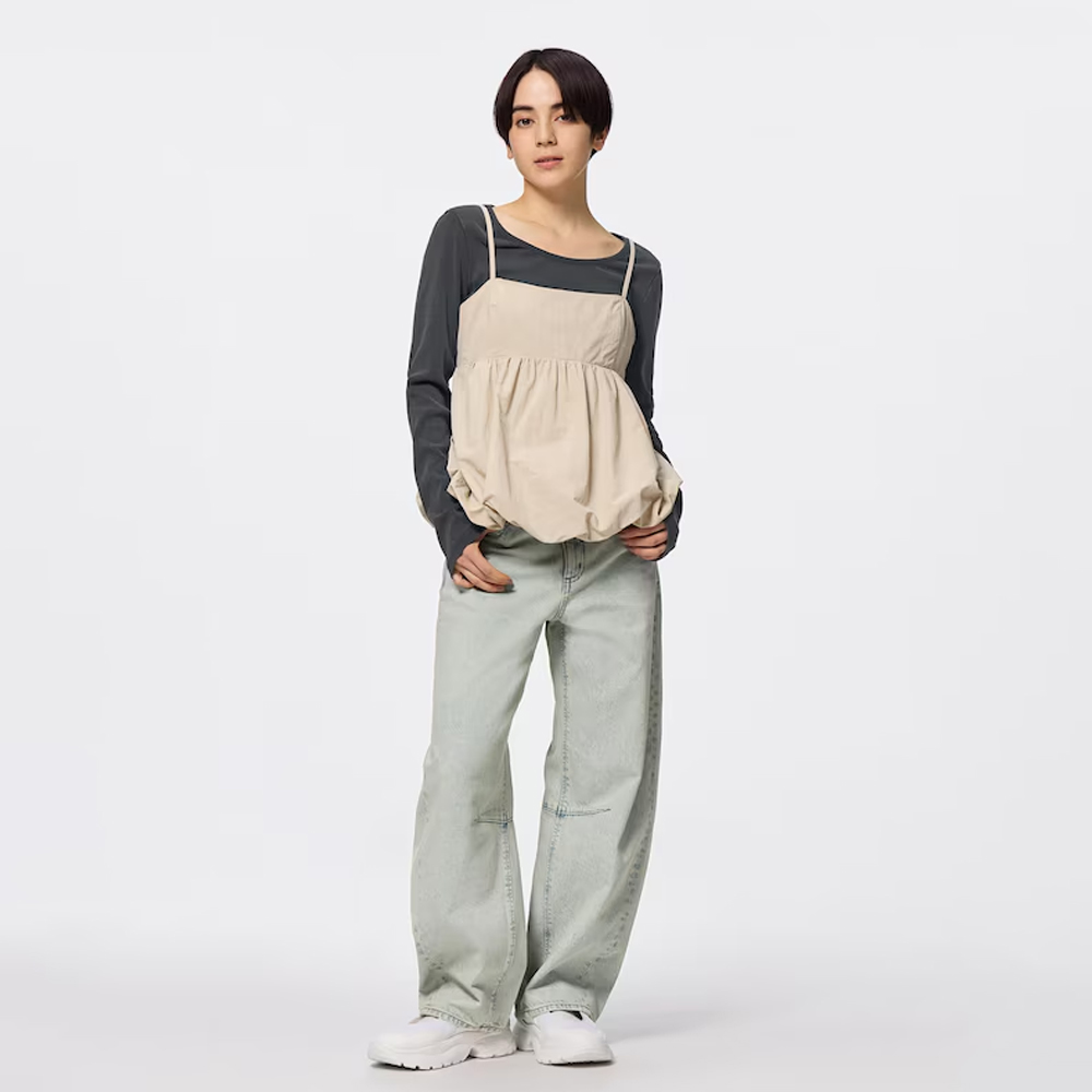 지유 바지 배럴 다리 청바지 B + EC 68.0cm 데님팬츠 357503 - 상세 이미지 4