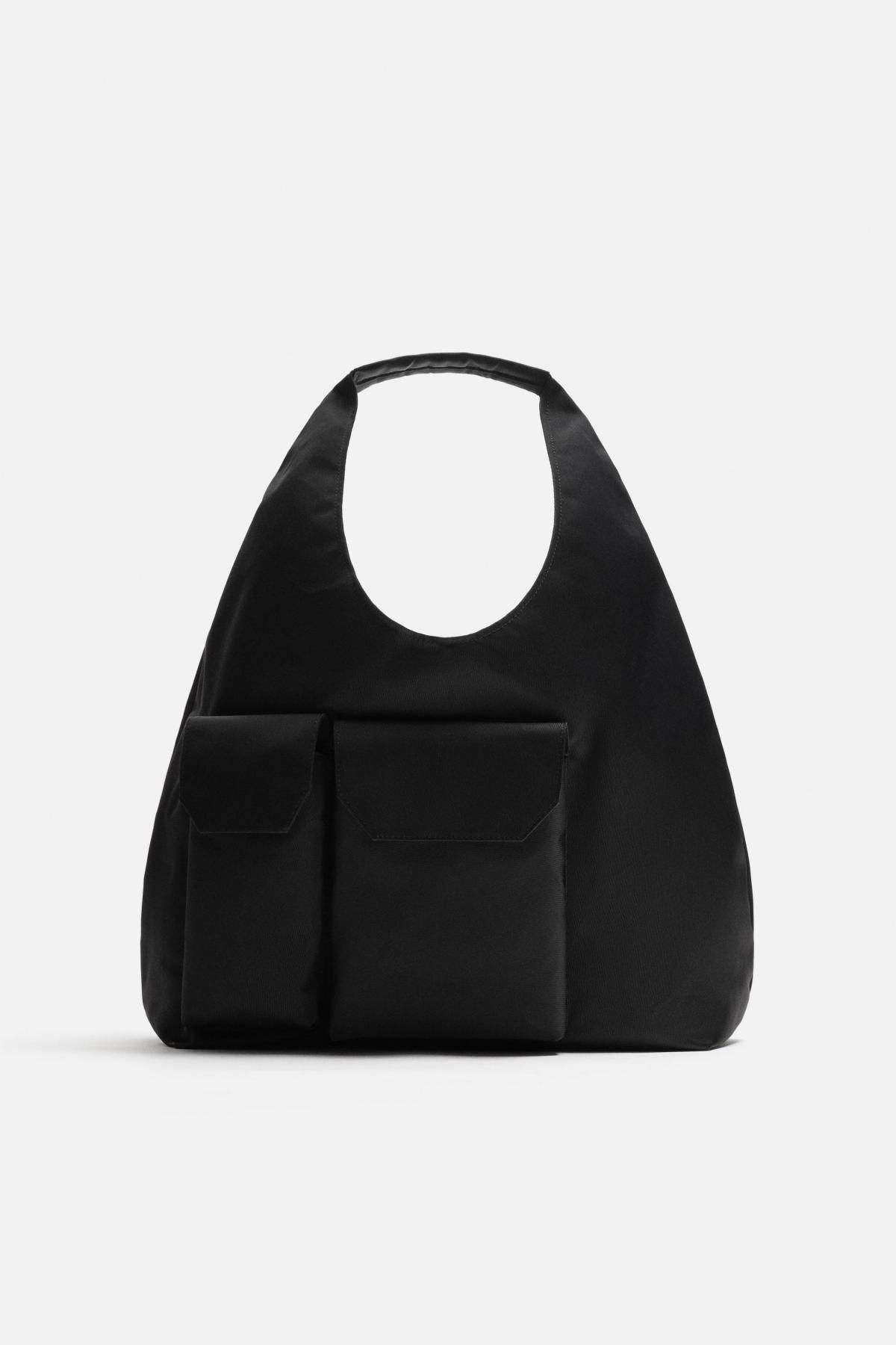 자라 멀티포켓 쇼퍼백 3323/620 BLACK