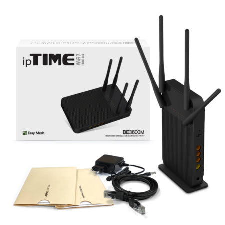 최신 가정용 고용량 유무선 공유기  3600Mbps 최신 WIFI7 유선 4포트1G 멀티 무선 링크 듀얼밴드 메시지원 BE3600M