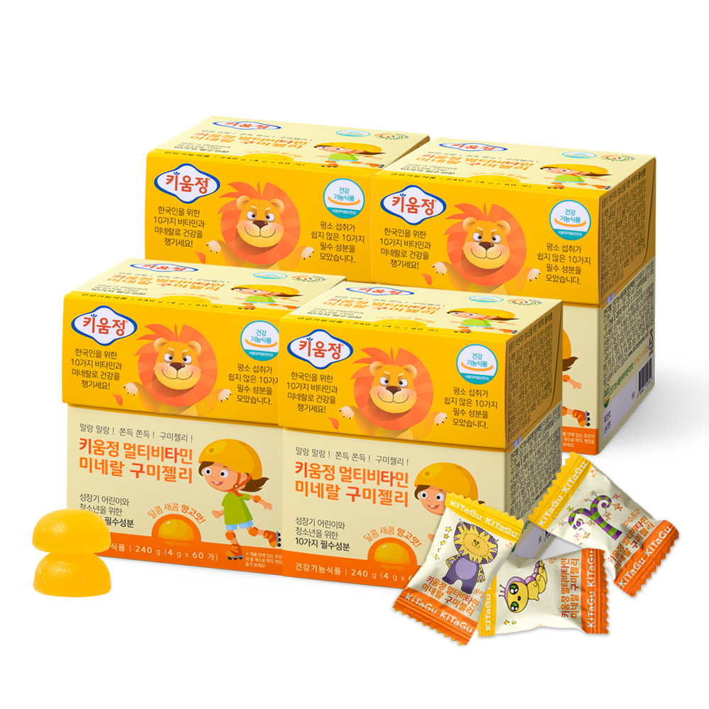 닥터피플 키움정 멀티비타민 미네랄 구미 젤리 60구미, 4개 이미지 1