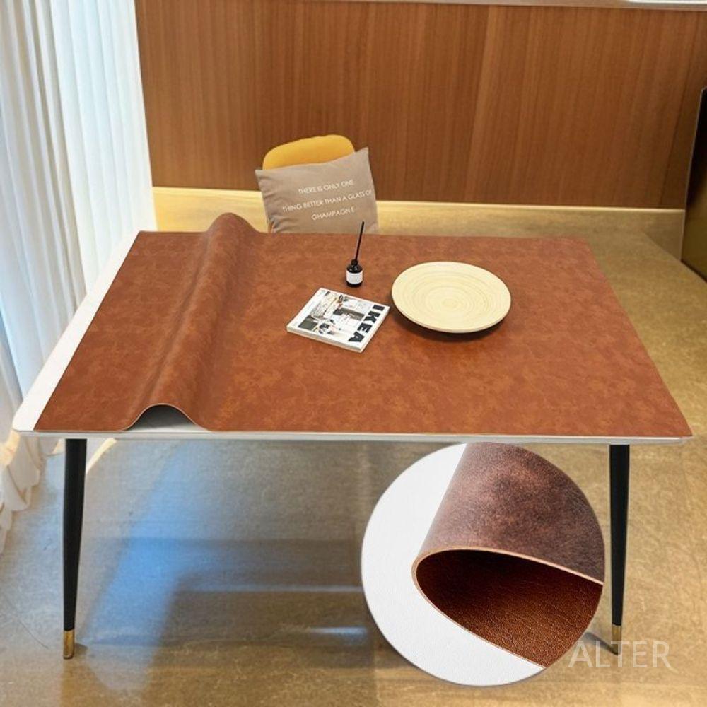 사무실 데스크 매트 패드 테이블 책상 보드 컴퓨터 가죽 라이트 그레이+베이지 40x80cm - 상세 이미지 4