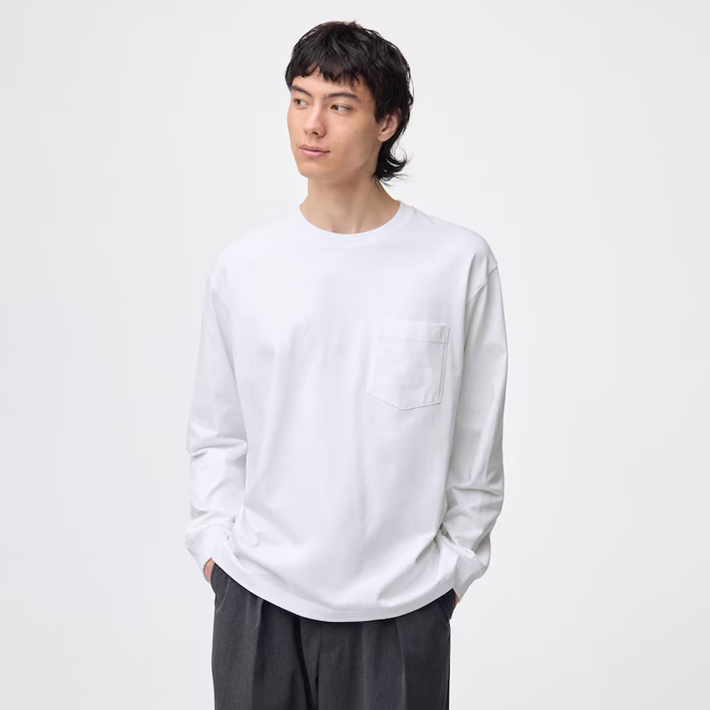 지유 긴팔티 헤비 웨이트 크루 넥 T 티셔츠 358707,357539 - 상세 이미지 5