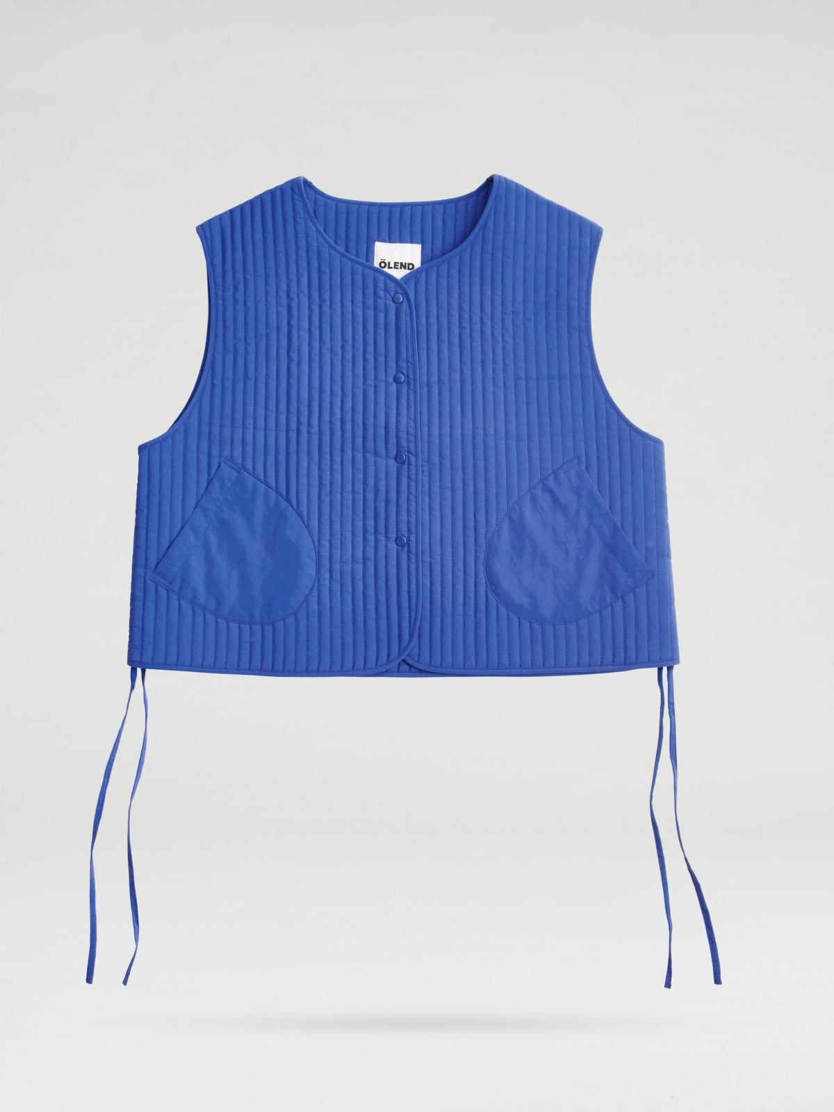 올랜드 블루 퀼팅 베스트 54932798636367 COBALT BLUE - 메인 이미지
