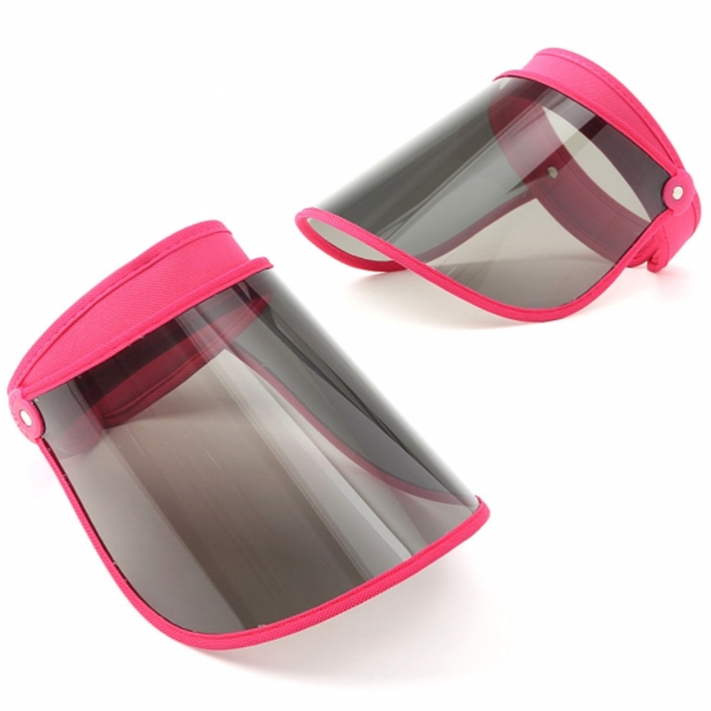 여름 아줌마썬캡 투명창 챙넓은썬캡 햇빛가리개 선가드 2p세트