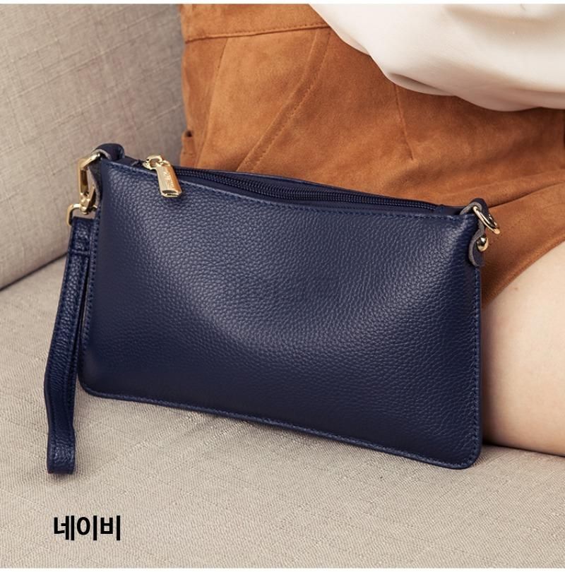 여성 고급 소가죽 미니 핸드백 부드러운 솔더백 데일리 소가죽 스타일리시한 외출 가방 이미지 6