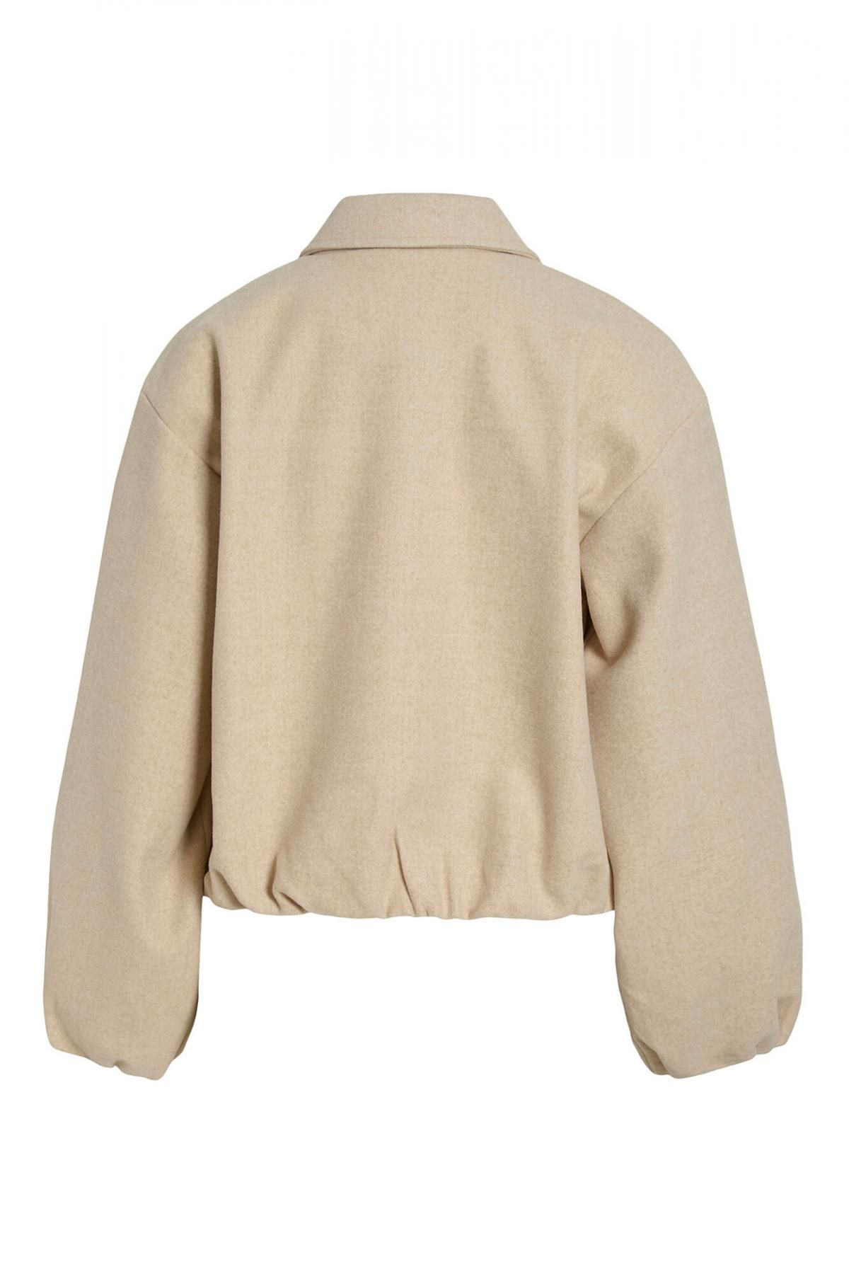 빌라 베이지 벌룬 소매 테크니컬 크롭 재킷 6432579 BEIGE - 상세 이미지 2