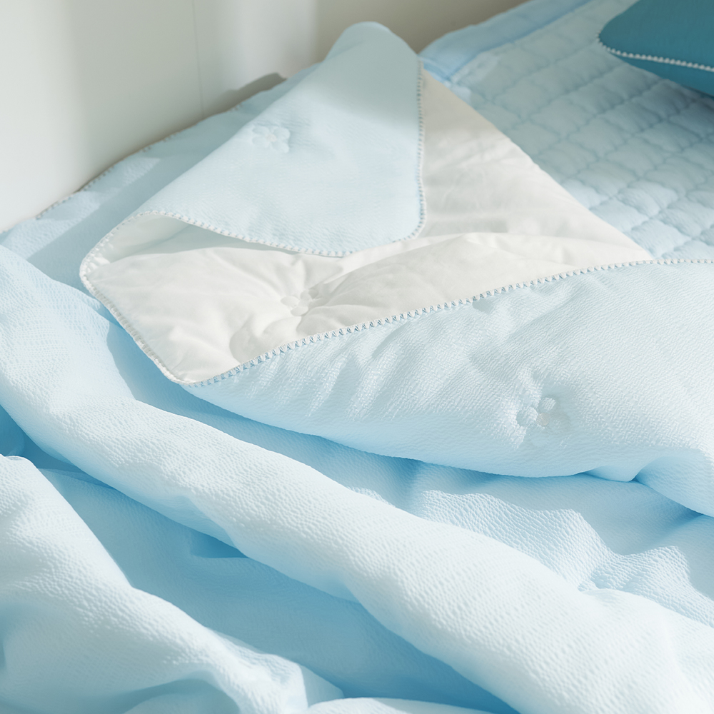 나라데코 순면 스노우리플 스프레드 시원한 여름이불 SS