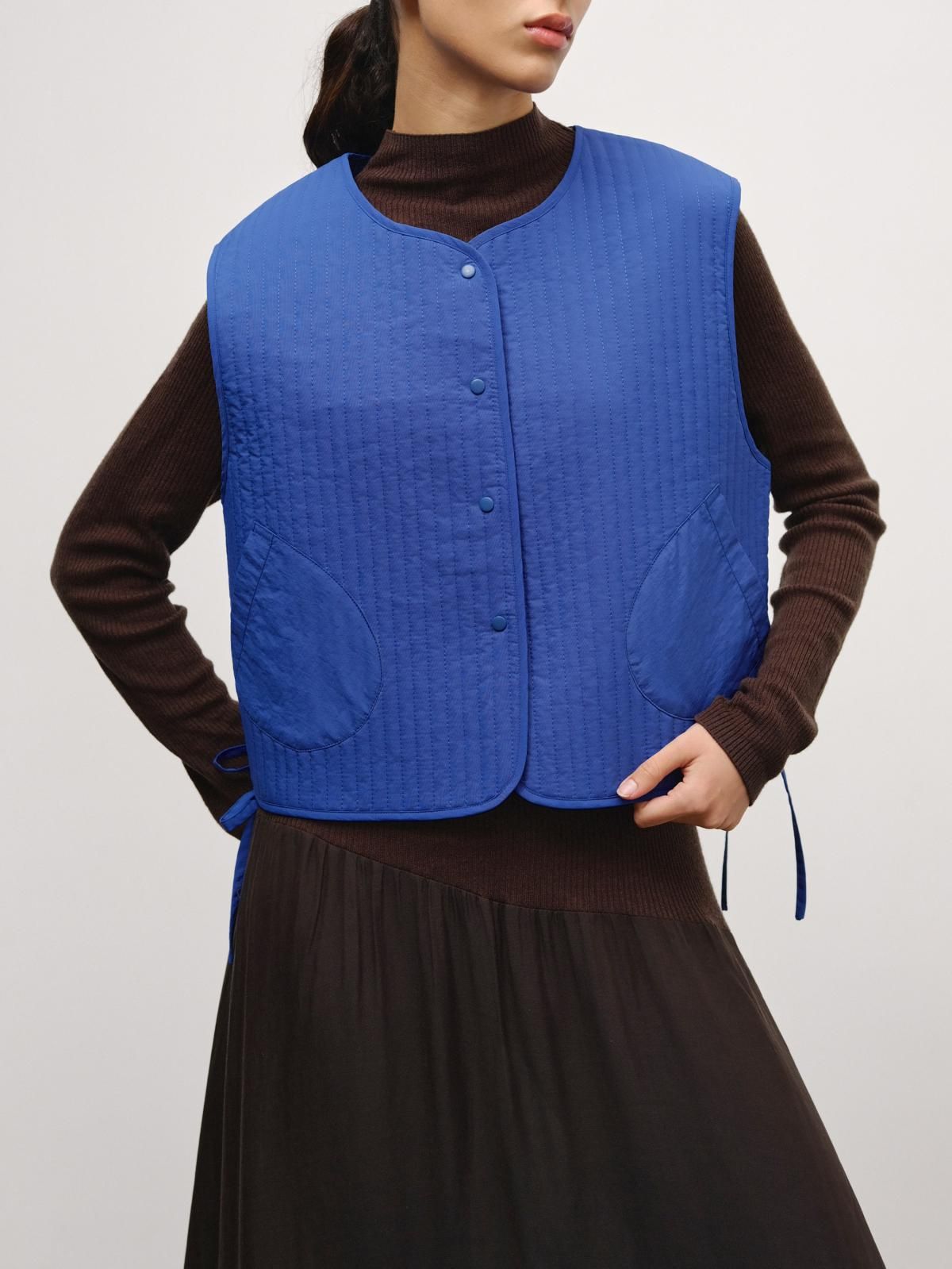올랜드 블루 퀼팅 베스트 54932798636367 COBALT BLUE - 상세 이미지 2