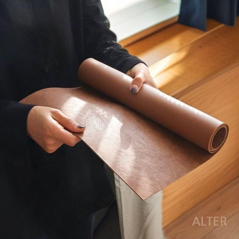 사무실 데스크 매트 패드 테이블 책상 보드 컴퓨터 가죽 라이트 그레이+베이지 40x80cm 이미지 6