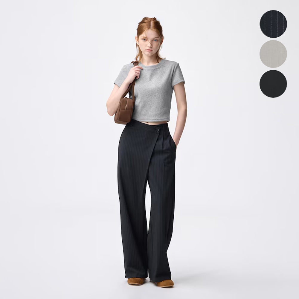 지유 바지 랩 슬랙스 Z+E 와이드 팬츠 357923 - 상품 이미지