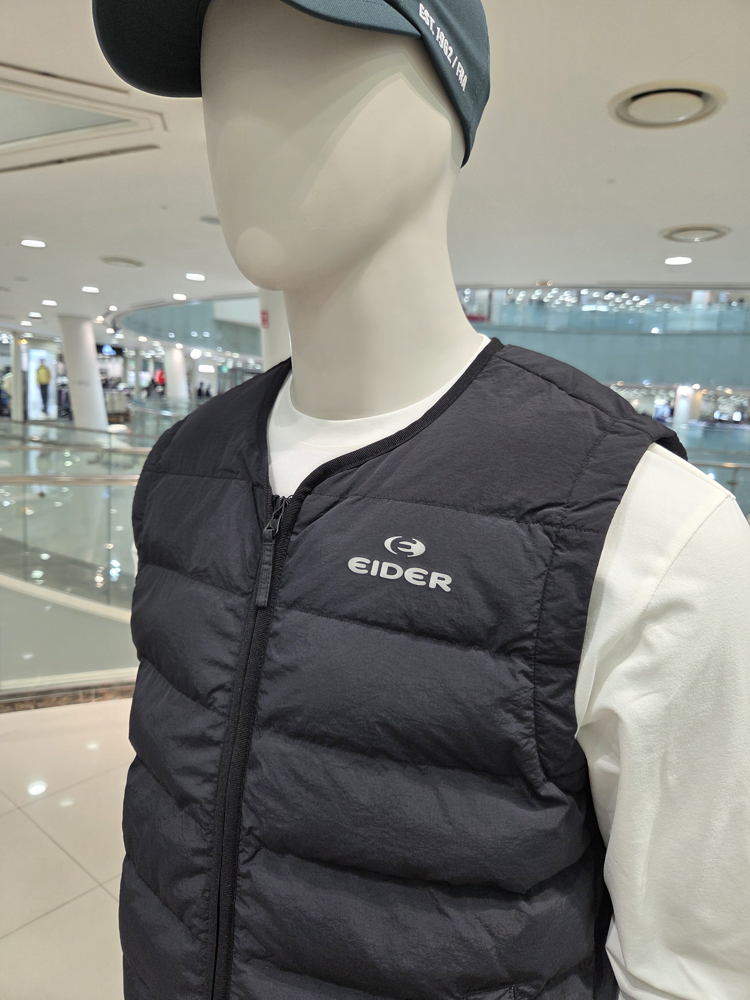 아이더 남성 경량 패딩 베스트 U넥 데일리 이너조끼 작업복 단체복 - 상세 이미지 5