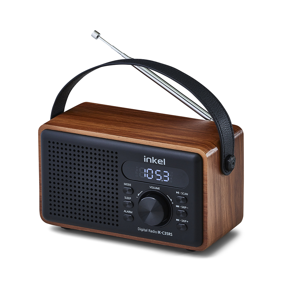 인켈 IK-C35RS 휴대용 레트로 블루투스 스피커 FM 라디오 시계 알람 올인원 - 상세 이미지 5