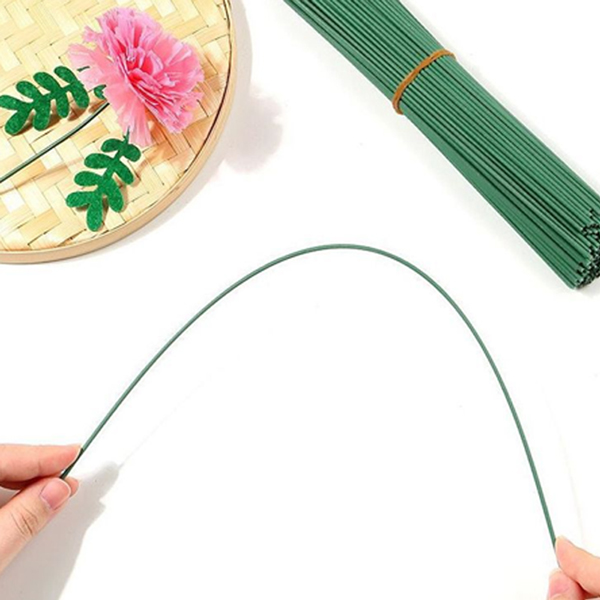 꽃공예 철사 지철사 꽃만들기재료 초록철사 하훼용 플라스틱 코팅 인공 수제 3mm/4mm 10개세트 - 상세 이미지 3