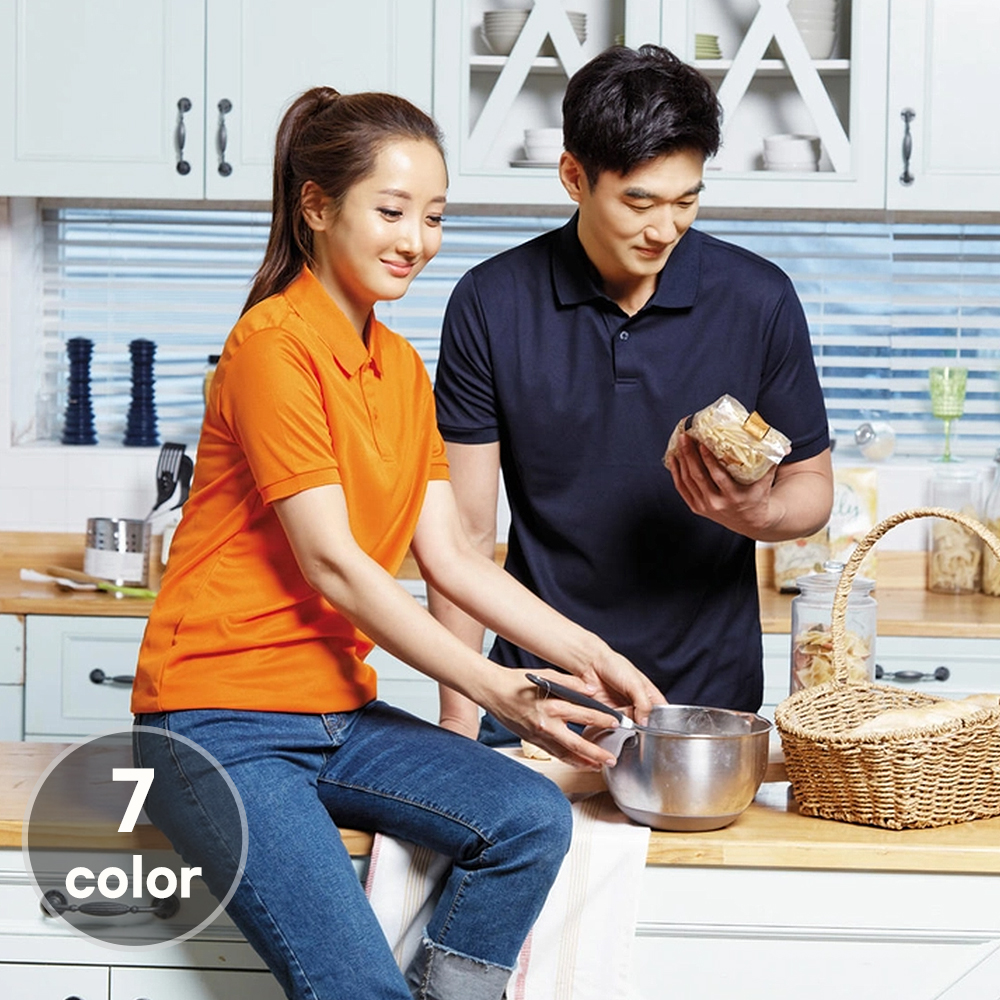 (7color)쿨론시원한반팔기능성 카우스티셔츠(소매시보리)식당 음식점 가게티 단체티 홀서빙복 - 상세 이미지 3