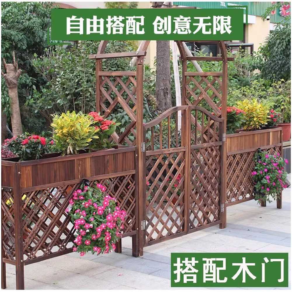 목재대문 원목문 입구 주택 시골 기둥 격자 방부목 122cm 흙바닥용 - 상세 이미지 2