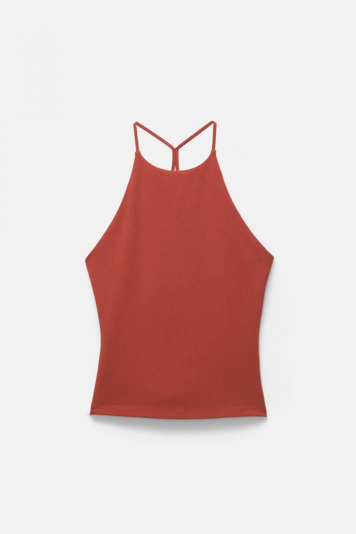 풀앤베어 트렌디 백스트랩 홀터넥 민소매 탑 7150/368 REDDISH - 상품 이미지