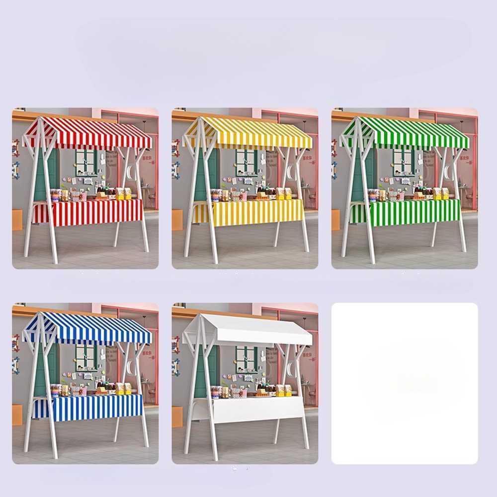 휴대용 접이식 매대 플리마켓 행사용 진열 테이블 130x60x200cm+옐로우 - 상세 이미지 4