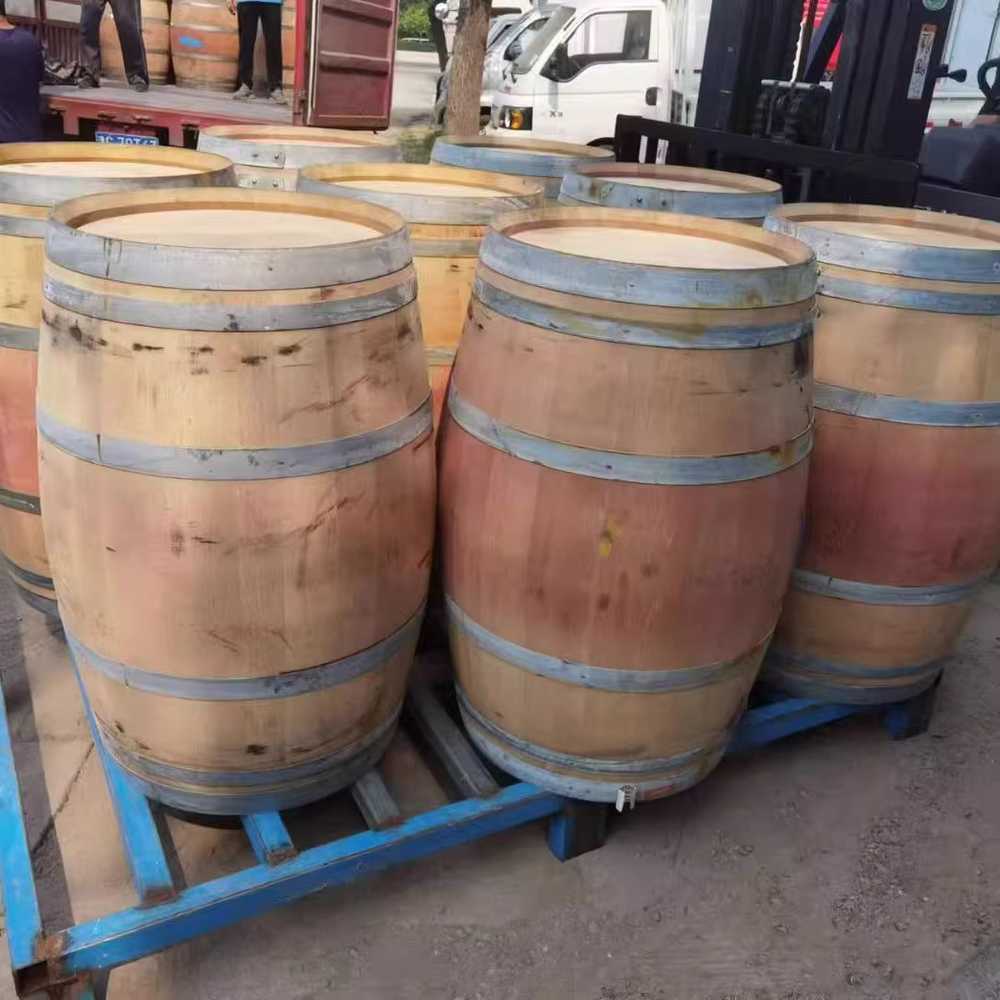 오크통 장식 거치대 철제 프레임 받침대 배럴 랙 와인 225L-300L 오크 통 브라켓 - 상세 이미지 4