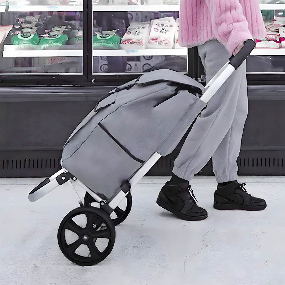 담다 시장바구니캐리어 장바구니 접이식손수레 바퀴달린 마트 쇼핑카트 대형, 블루(포켓형)