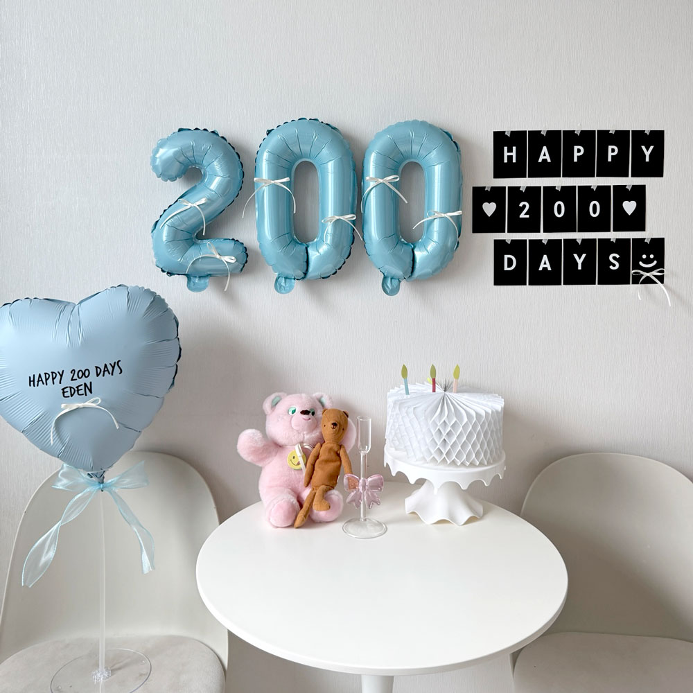 아기 200일 풍선 300일 풍선 1000일 50일셀프촬영 500일 풍선 천일