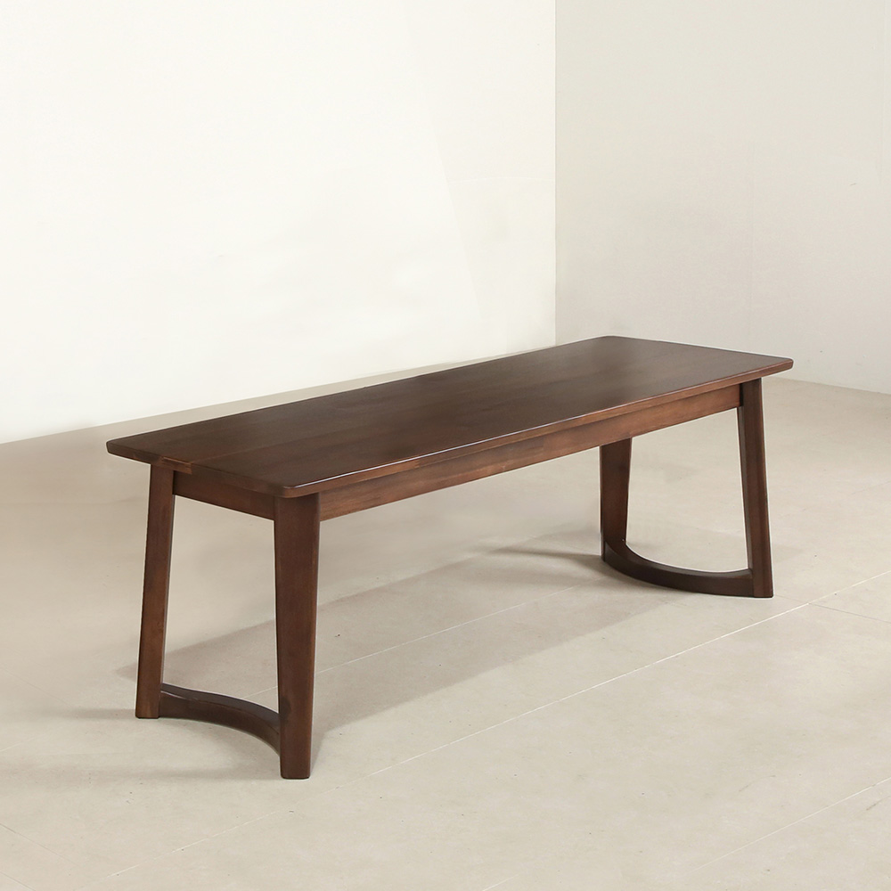 스코나 레스튼 아시아월넛 원목 1200 2인 낮은 벤치 의자