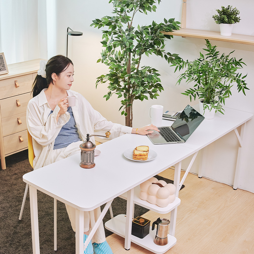 제닉스 ARENA L데스크 라이트 ㄱ자코너 2인용 컴퓨터게이밍책상