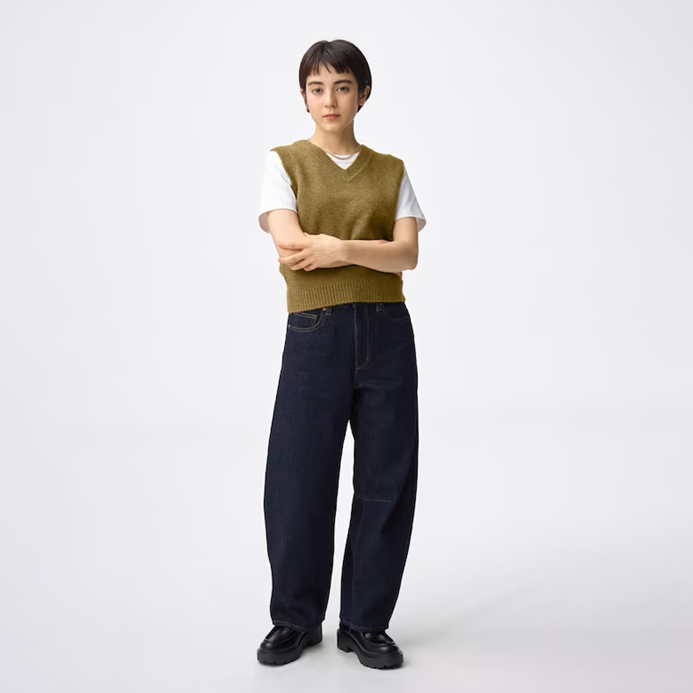 지유 바지 배럴 다리 청바지 B + EC 68.0cm 데님팬츠 357503 - 상세 이미지 2