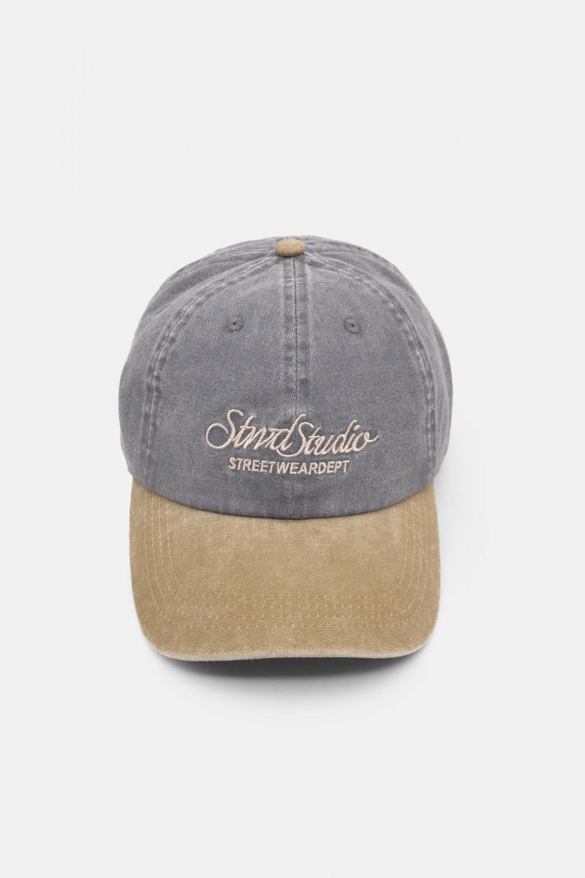 풀앤베어 빈티지 데님 STWD 자수 캡모자 7930/319 KHAKI - 메인 이미지