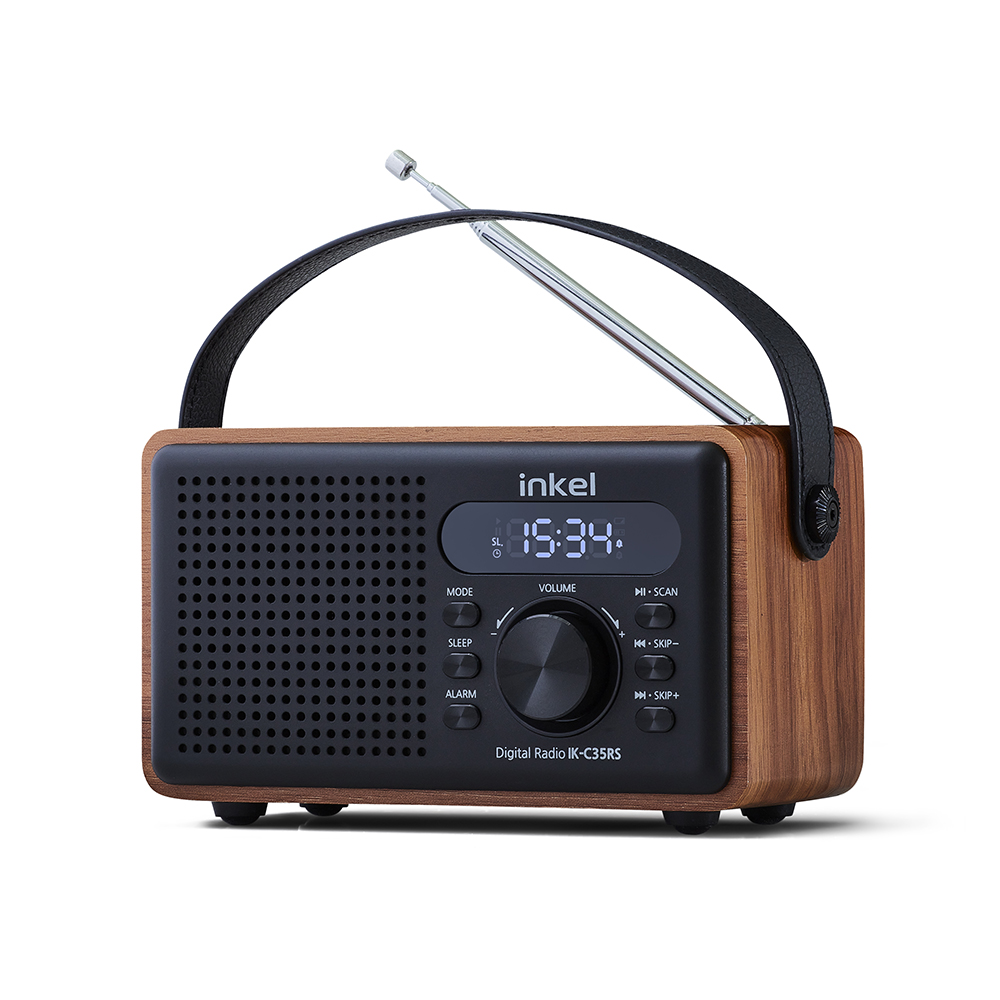 인켈 IK-C35RS 휴대용 레트로 블루투스 스피커 FM 라디오 시계 알람 올인원 이미지 8