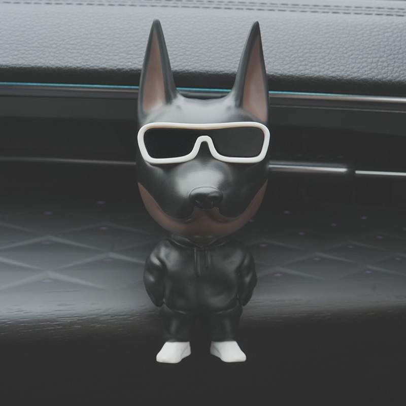 도그독 젠틀독 도베르만 피규어 차량용방향제 자동차 불독 송풍구 디퓨저 블랙체리