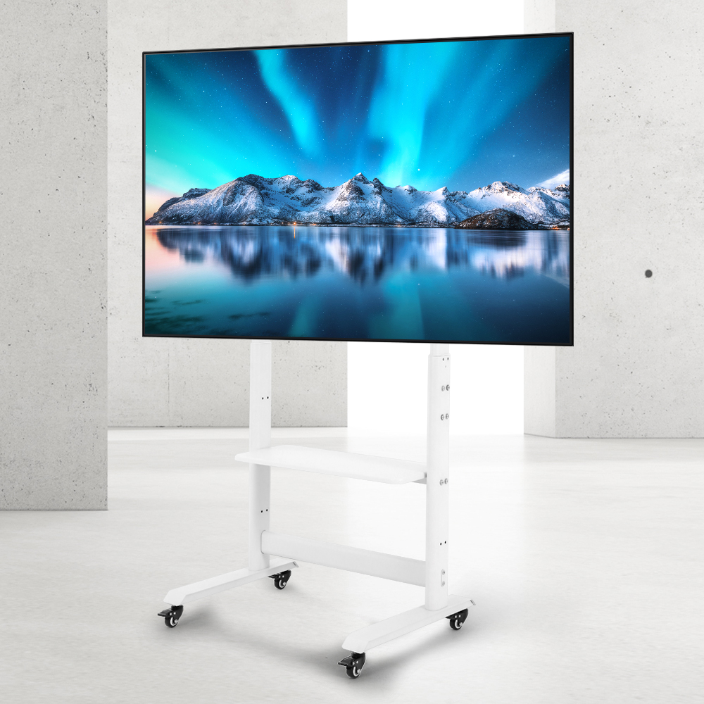 대형 이동식TV거치대 티비스탠드 삼성 LG 호환 높이조절 이동형 무빙스탠드 WYM006