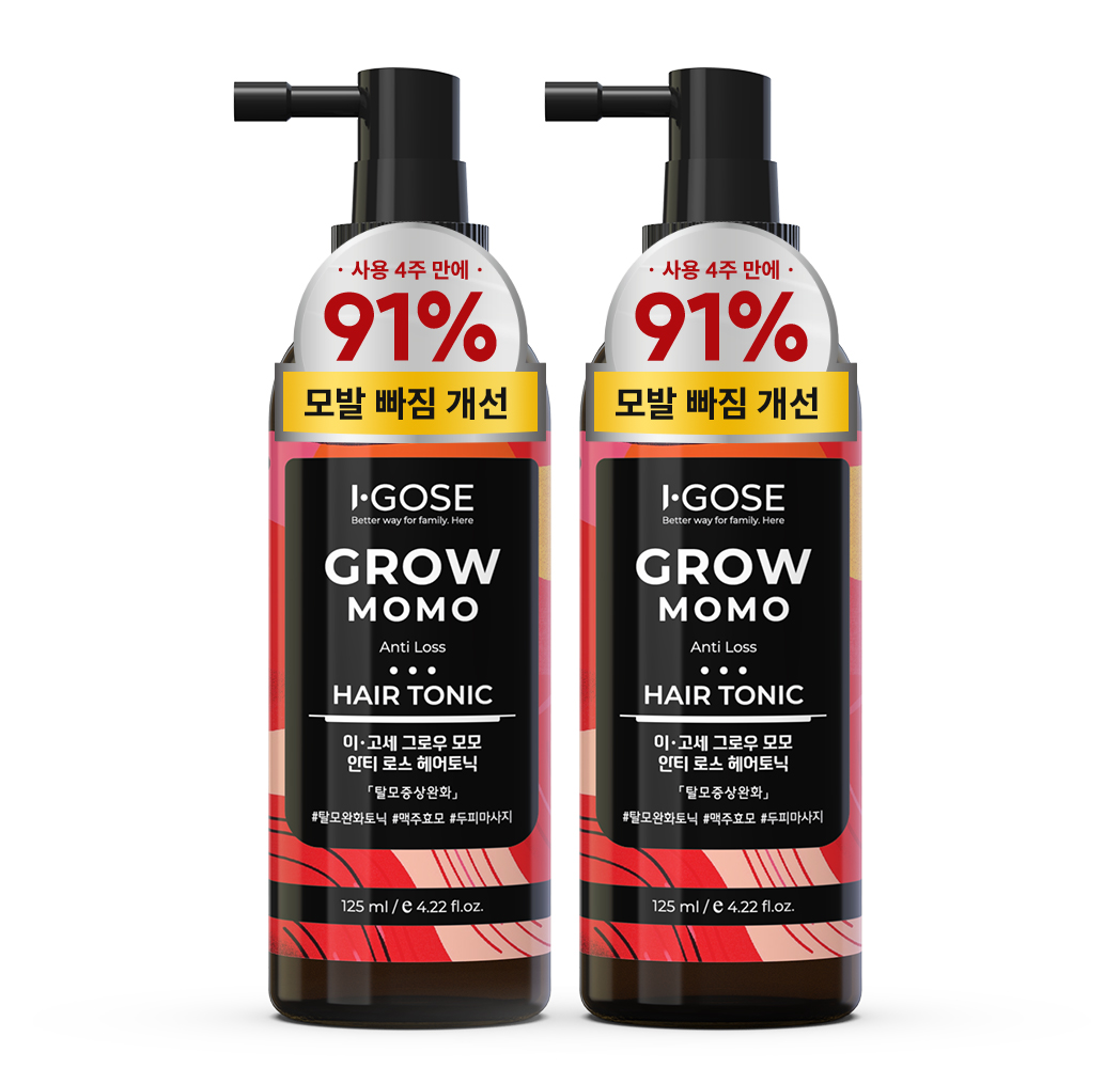 이고세 그로우 모모 안티로스 카페인 헤어토닉 125ml X 2개 - 상품 이미지