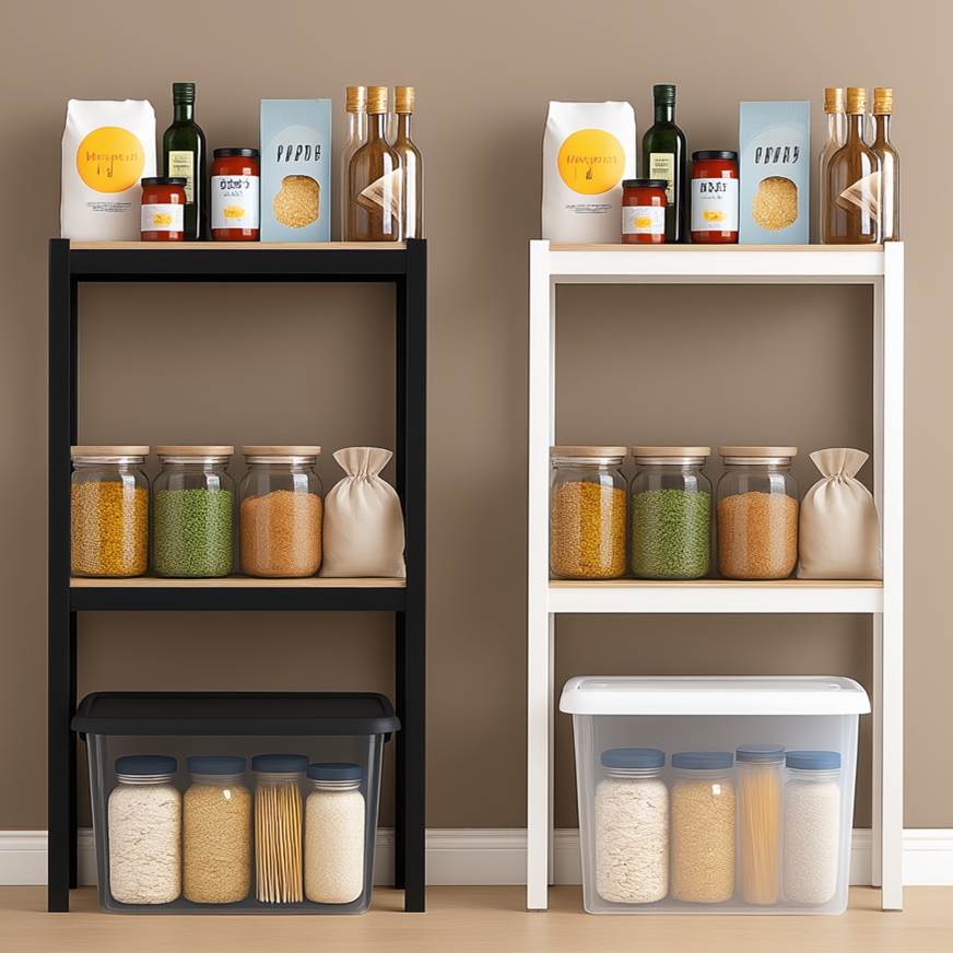 선반 수납선반 다용도 팬트리 무볼트 철제 모듈 홈던트하우스 300x300x600 2단