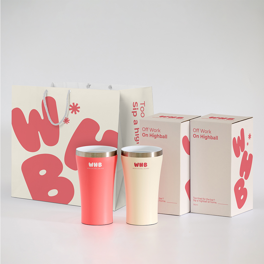 홈콕 WHB 하이볼잔 맥주잔 스텐 이중 진공 보온보냉 360ml 워하밸 세라믹코팅 집들이선물세트 - 상세 이미지 5