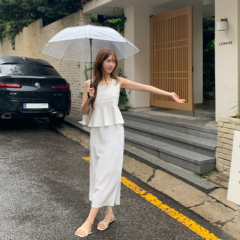 로펠 메쉬 스퀘어넥 나시 블라우스 bs8330 - 상세 이미지 5