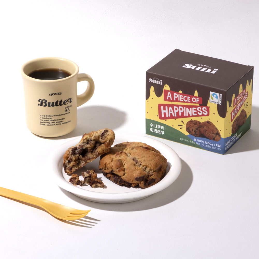 우리밀 공정무역 르뱅 수니 쿠키 초코 호두 4개입 - 메인 이미지