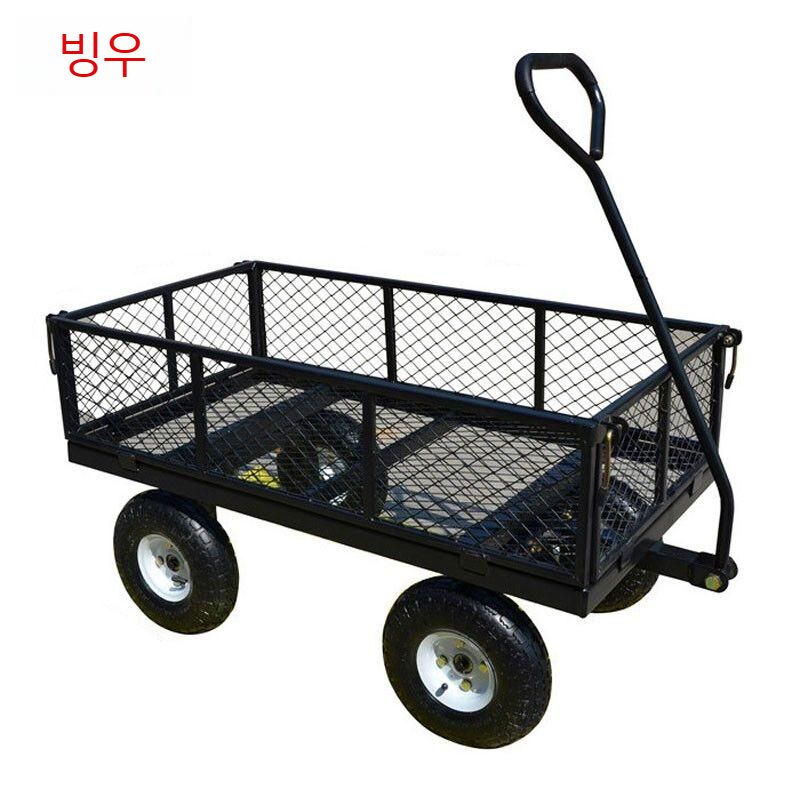 캠핑용 캠핑웨건 철제 구르마 카트 스몰 트롤리 손수레 - 상세 이미지 3