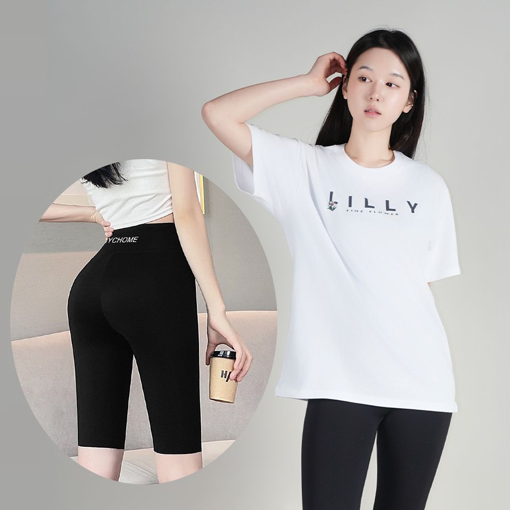 여자반바지레깅스 운동 쫄바지 레깅스 바지 헬스 필라테스 운동복 - 상품 이미지