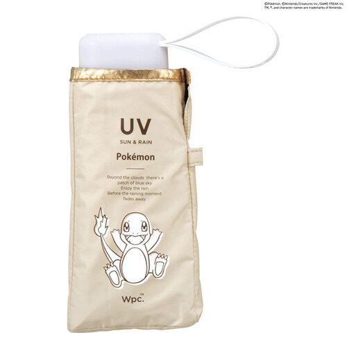 Wpc 포켓몬 캐릭터 포켓몬 차광 모험의시작 미니 베이지 파이리/ UV 자외선차단 일본우산