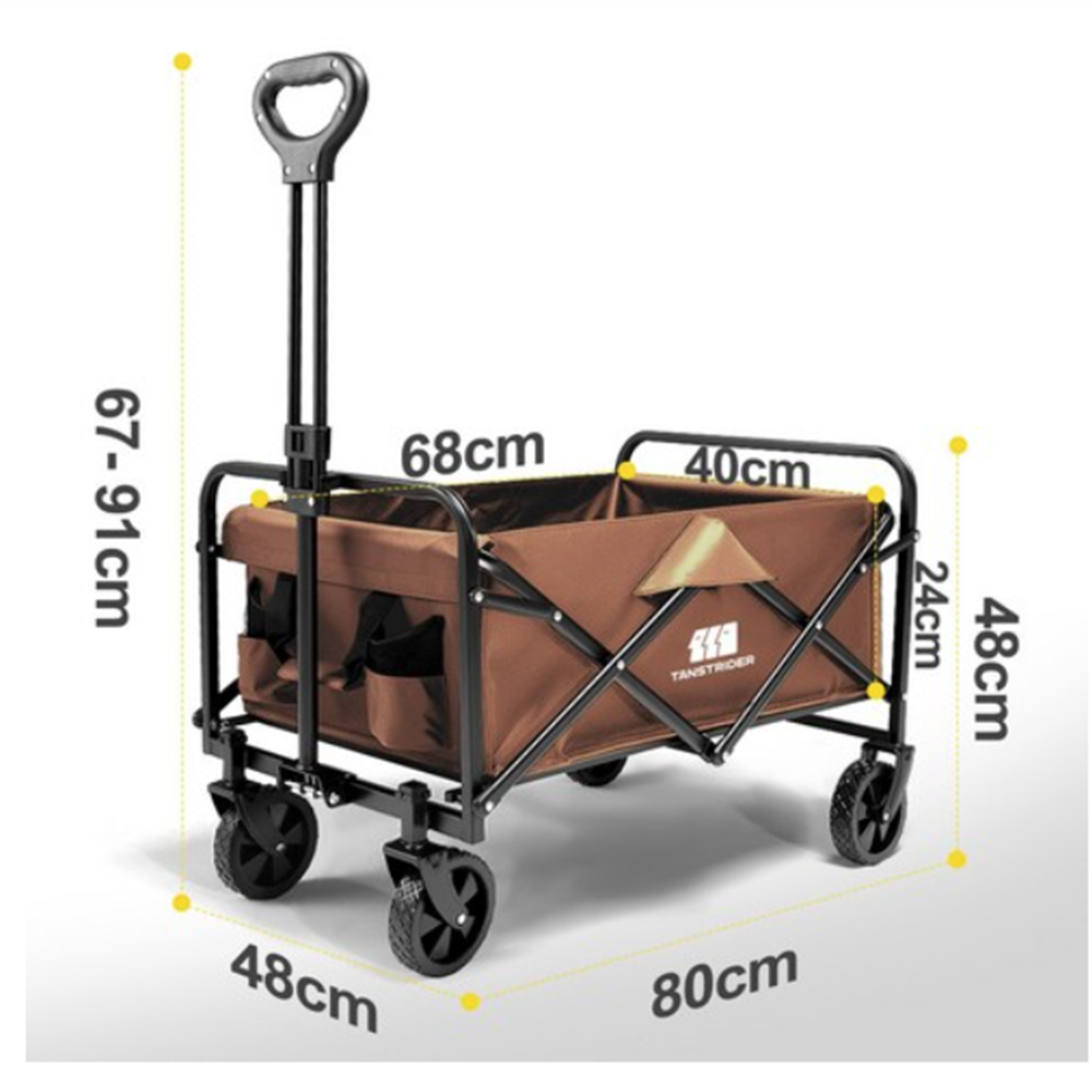 캠핑 카트 왜건 접이식 폴딩 수레 트레일러 탄씨엔쯔 블랙