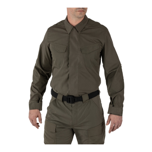 5.11 택티컬 퀀텀 TDU F/D 긴팔 셔츠(레인저 그린) - Quantum TDU F/D Long Sleeve (Ranger Green) - 메인 이미지