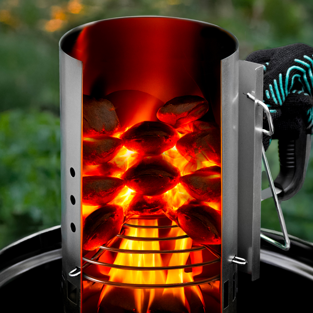 스테츠 침니스타터 대형 원형 숯불 차콜 점화통 바베큐 캠핑 그릴용 착화기