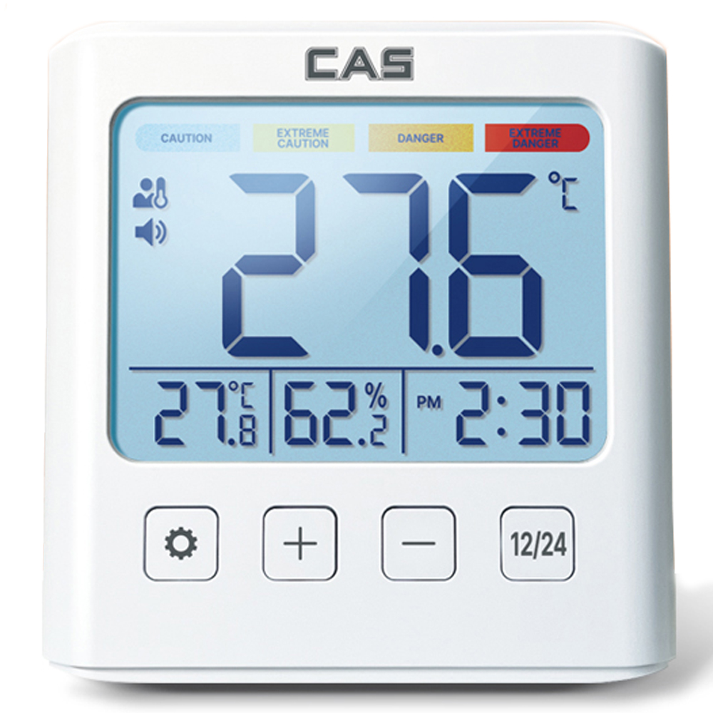 카스 CAS 디지털 체감온도계 T-702 온습도계 습도계 벽걸이 자석 스탠드
