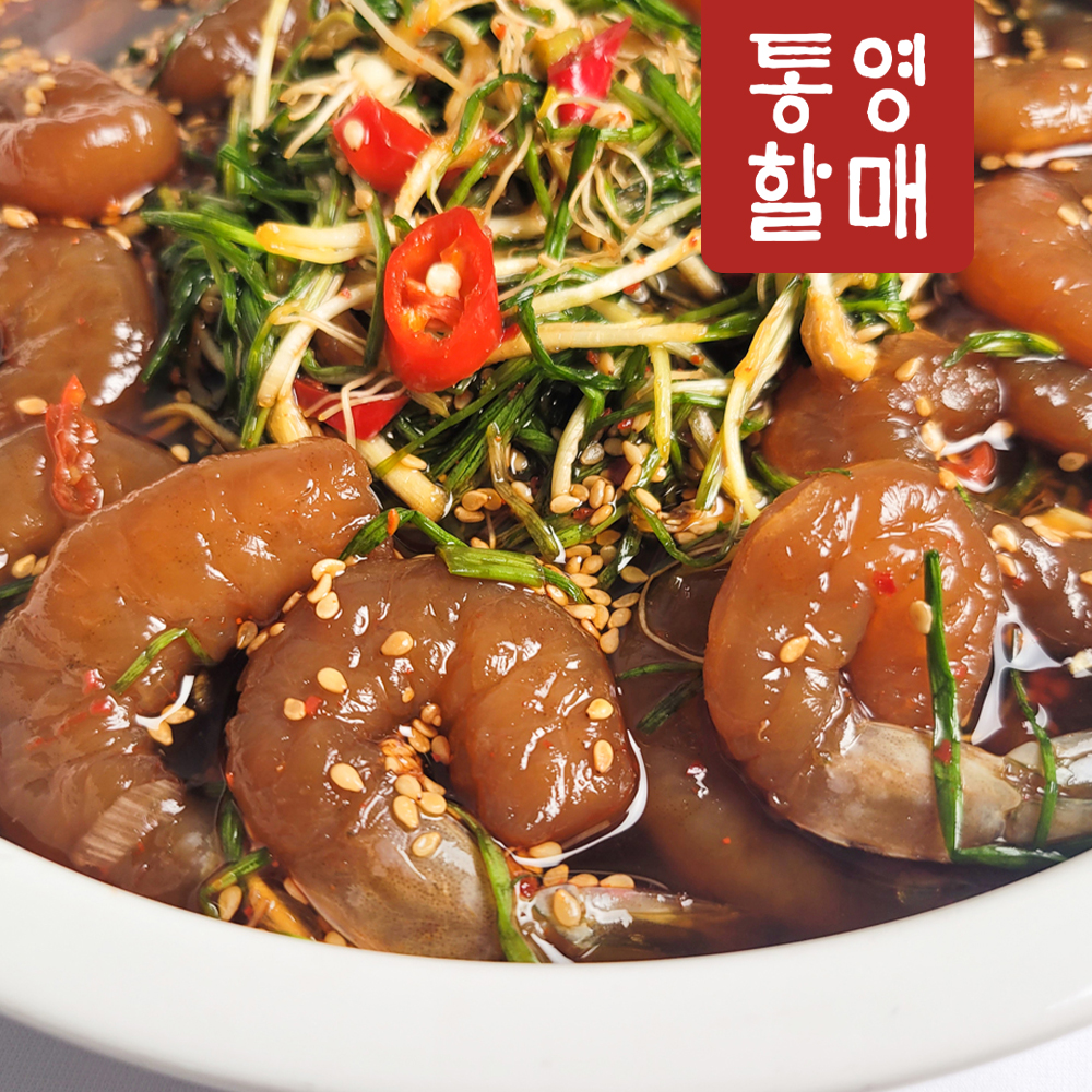 통영할매 깐 순살 간장 달래새우장330G+김 이미지 6