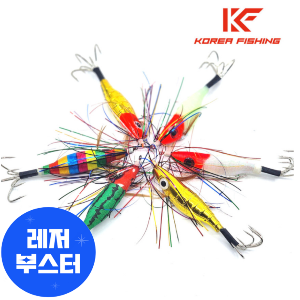 코리아피싱 (틴셀) 왕눈이 문어 오발이 에기 타코 돌문어 피문어 채비 애기 - 상품 이미지