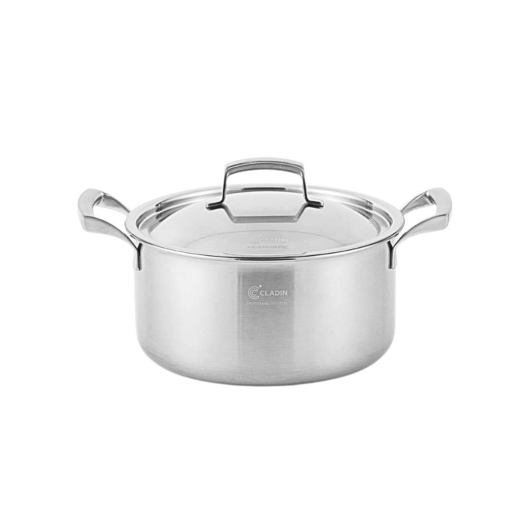 [N배송] 클래딘 IH 통5중 316Ti 이연복 티타니아 편수 양수 찜기 스텐 냄비 20cm - 상품 이미지
